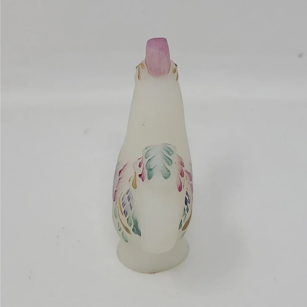 Fenton Art White Satin Glass 2-1/2